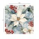 Pacote com 20 Guardanapos 33x33cm de Papel Mistura De Poinsetia de Inverno